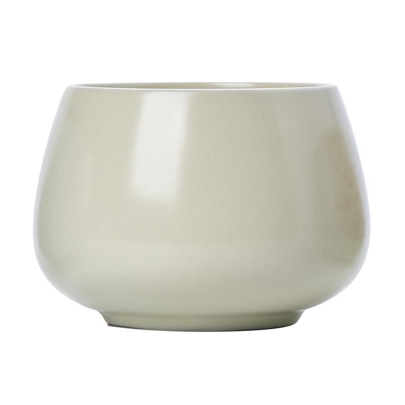 High-grade Ru kiln ceramic simple household retro water basin tea washing Jianshui light luxury tea water tank tea bucket kung fu tea residue tank