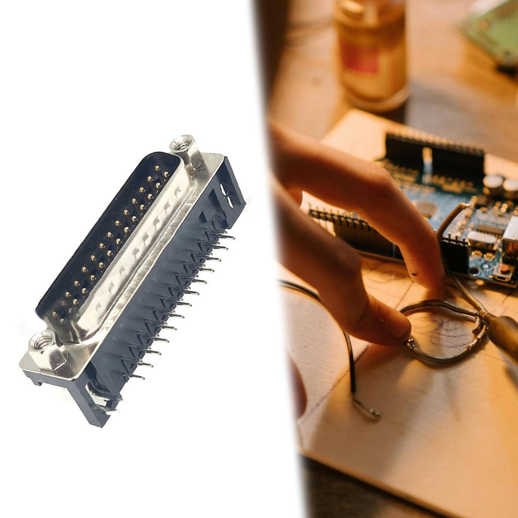 DB25 Samice Pravé Úhly Konektory pro Montáž na PCB Konektor Odolný proti Rušení pro Vysokofrekvenční Přenos Signálu