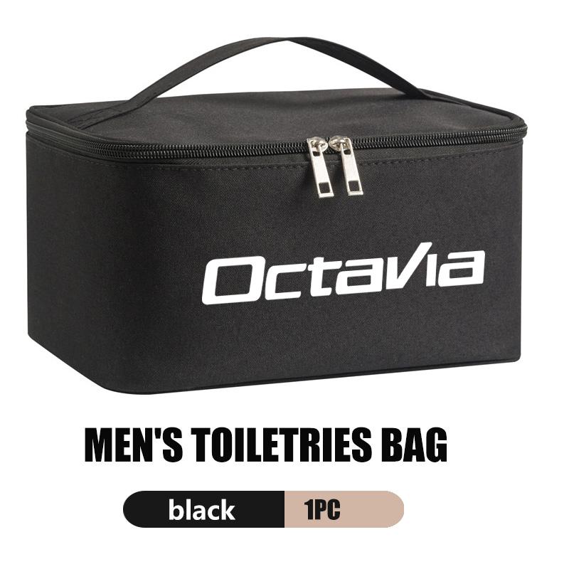 AAABS1 Large Capacity Car Logo Toiletry Bag Travel Storage Box Auto Accessories For Skoda Fabia Kamiq Superb Scala Enyaq-iV MK3 VisionS