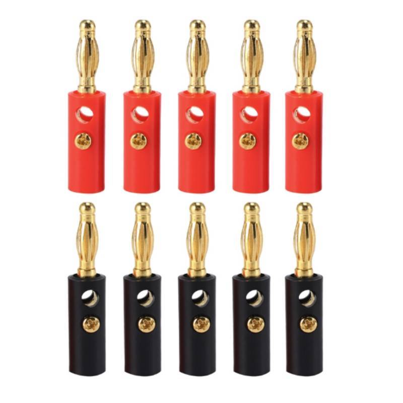 Audio Connector 4mm Gold Plated Lantern Plug With Screws For Diy Hifi Projects