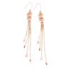 Purple Gold Bead Fringed Ear Line Mori Variety Color Gold Retro Plated Rose Long Earrings