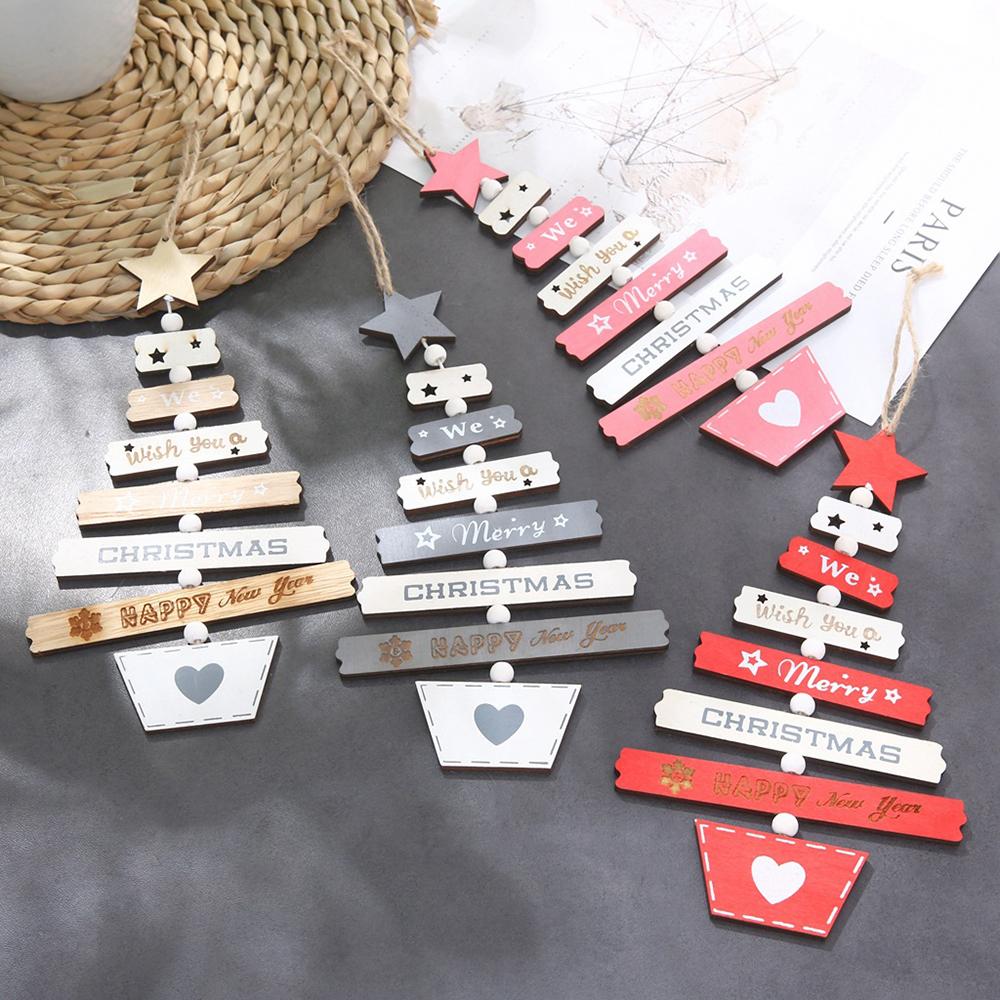 Christmas Wooden Pendant Hanging Door Decorations Xmas Tree Home Party Ornaments Christmas Wooden Pendant Hanging Door Decorations Xmas Tree Home Party Ornaments
