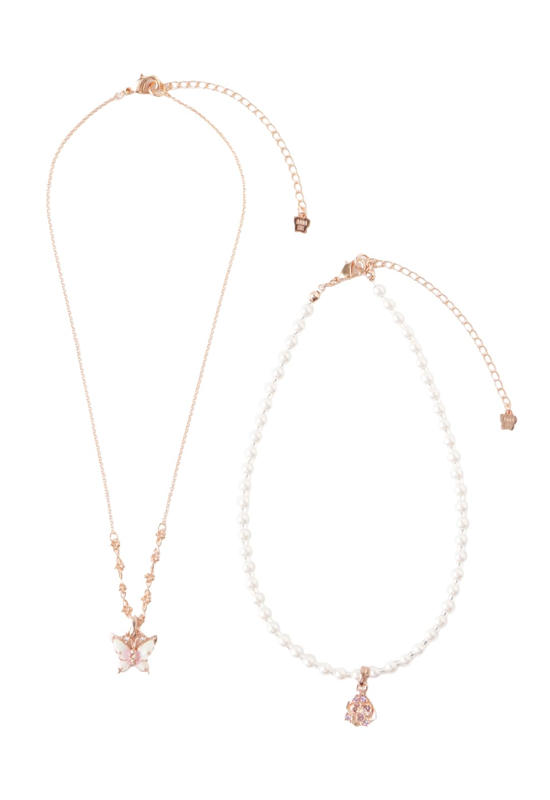

Butterfly and rose motif necklace set SAXN049333XP [Anna Sui] 2-piece розовый