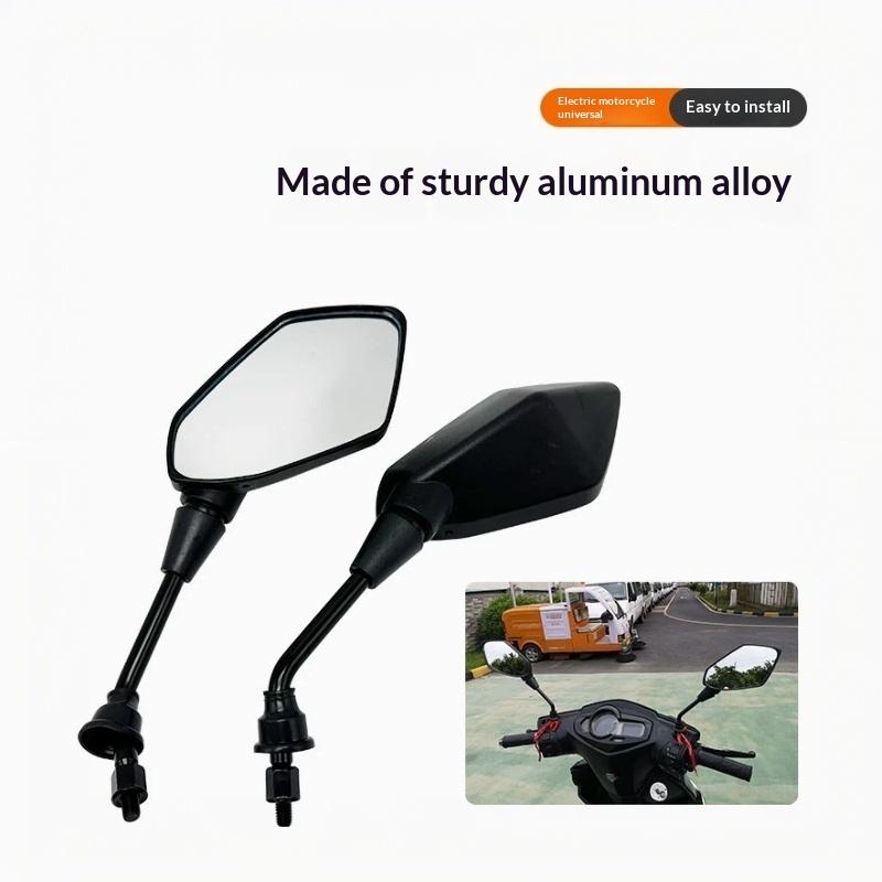 1 Pair Scooter E-Bike Rearview Mirrors Universial 8/10Mm Motorcycle Handlebar Mirror Electromobile Back Side Convex Mirror