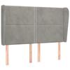 VidaXL Tête de lit avec oreilles Gris clair 147x23x118-128 cm Velours3117864