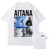 Singer Aitana Cuarto Azul Tour Graphic T Shirt for Unisex Women Hiphop Streetwear Oversized Tops Cotton TShirt