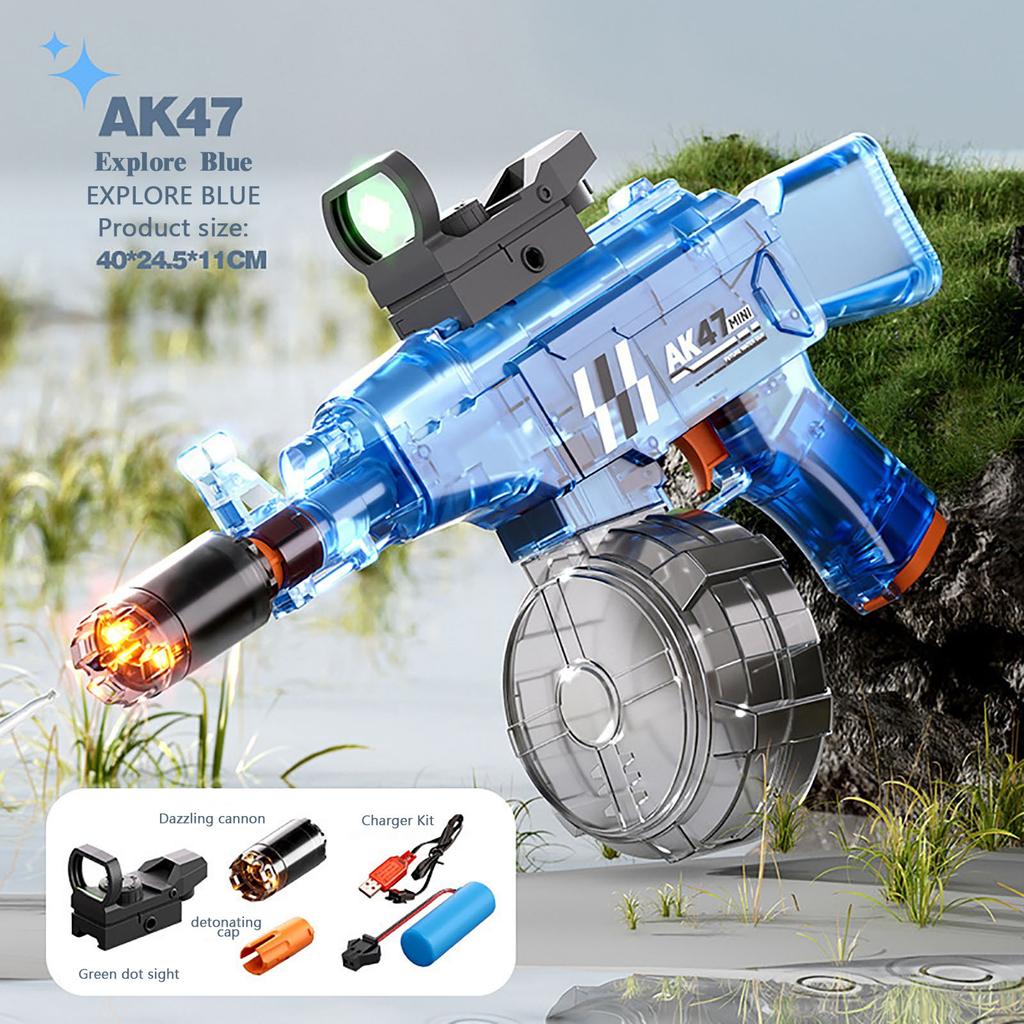 Water Toy Large Capacity Cool Flash Light Linkage Self-priming Water Electric Burst Water