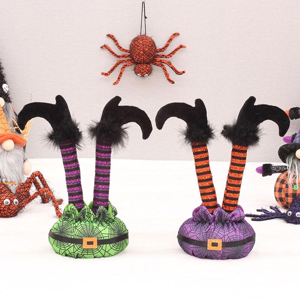 Halloween Decoration 11inch Witch Legs Spooky Party Props Crafts Supplies Leg Ornament