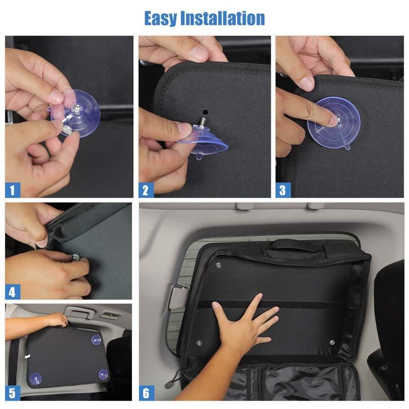 Kofferraum Heckscheibe Seitenaufbewahrungstasche Organizer Passend für Mitsubishi PAJERO 2007-2021 Verstauen Aufräumen Autozubehör