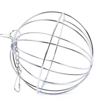 Pet Supplies Suspendable Stainless Steel Plated Hays Rack Ball Feed Dispenser Hanging Ball Toy Guinea Pig Hamster Rat Rabbit