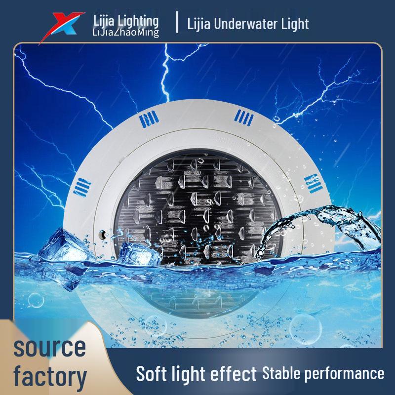 LED Waterproof RGB Swimming Pool Wall-Mounted Underwater Spotlight Light 12V/24V 230mm 6W