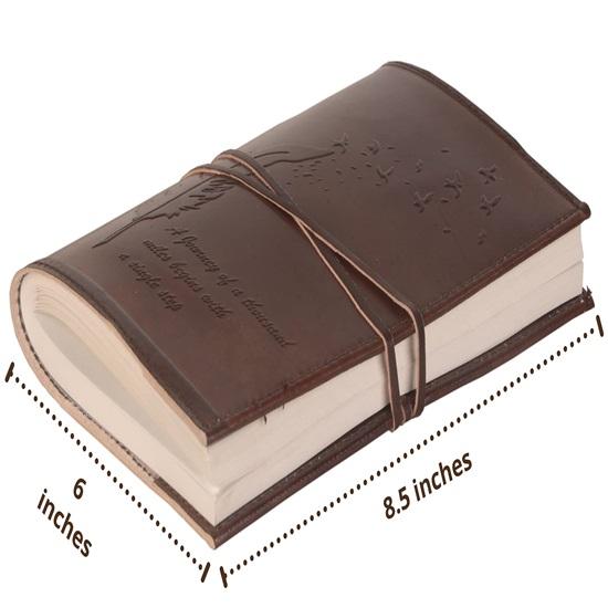 Leather Diary Office Planner for Men Women Paper 240 Pages Spiral Bound Diary For Travelling And Gifting, Drawing