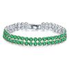 Meier Double row zircon bracelet, premium zircon drop bracelet