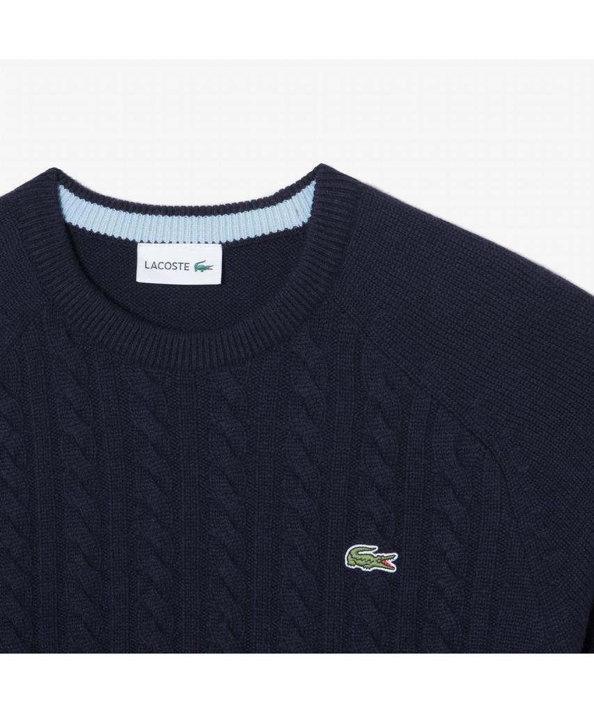 LACOSTE Men'S Cable Round Sweater Ah806E-54N Hde