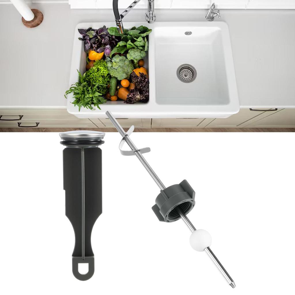 Stainless Steel Sink Basin Drain Repair Kit Easy Install Popup Stopper Component for Bathroom Maintenance