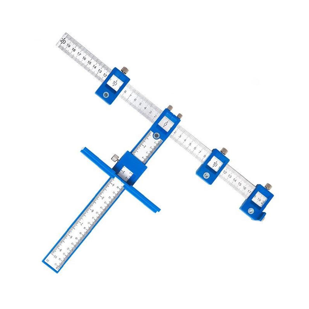 Punch Locator Drill Guide Kit Cabinet Hardware Locator Woodworking Tool Ruler Assistant Installation Tool