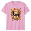 Cute Fall Dog Watercolor TShirt Autumn Retriever Dogs Gift For Him And Her