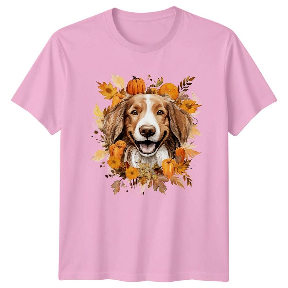 Cute Fall Dog Watercolor TShirt Autumn Retriever Dogs Gift For Him And Her