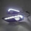 Reliable-1Pair Daytime Running Light with Fog Lamp Hole Corner Light Signal Lamp Assembly for Hyundai IX35 2010-2013-A87D