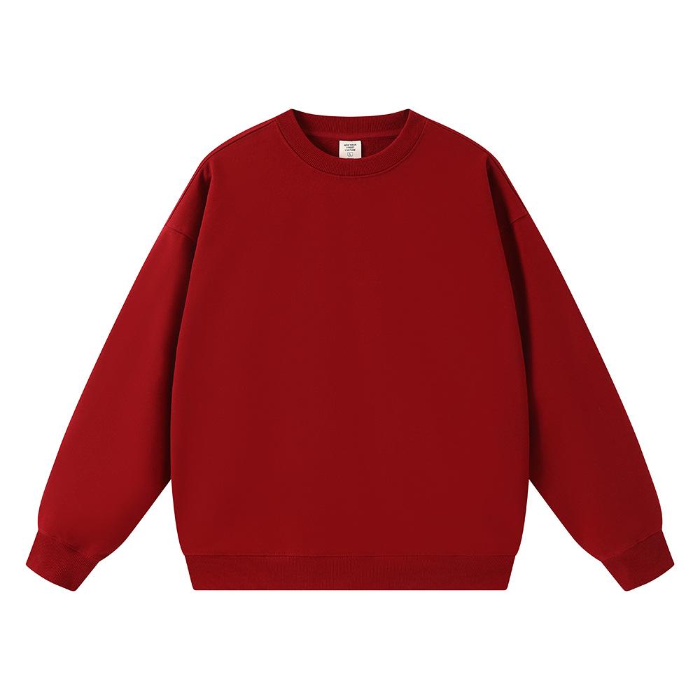2025 Autumn/Winter Heavyweight American Style Terry Round Neck Hoodie - Men s Trendy, High-Quality Loose Fit Sportswear (450g) L