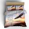 Christian Bedding Set with Eagle Design Bedding Set (1 Duvet Cover, 2 Pillowcases, Duvet Not Included)