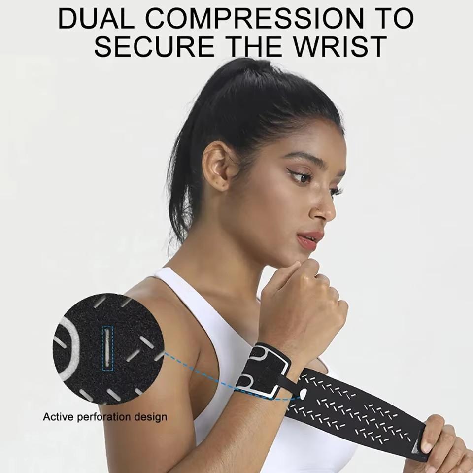 1Pcs Sports Compression Wrist Brace Thin Breathable Adjustable Support for Running Basketball Badminton