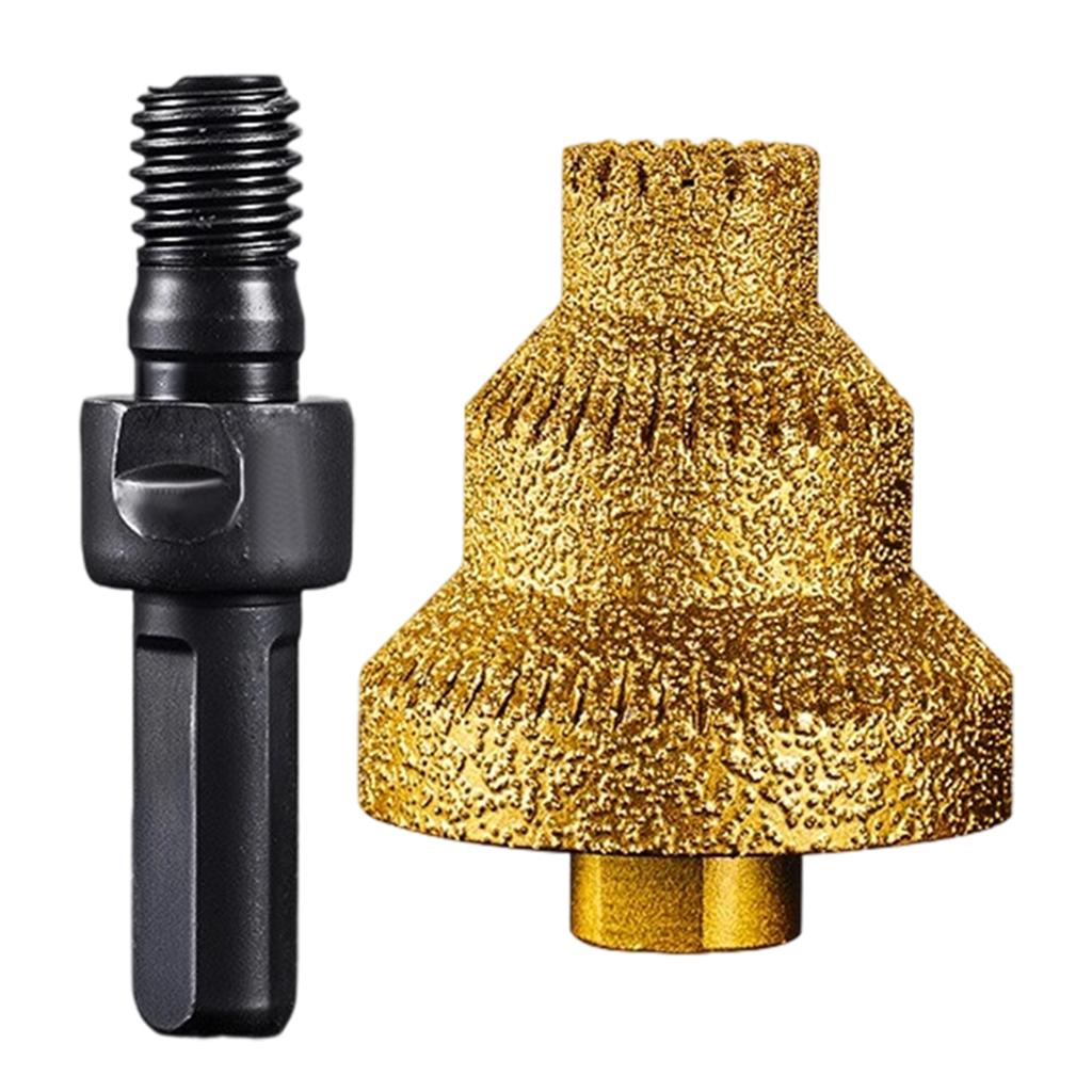 3 Size 20-35-50mm Diamond Brazed Taper Drill Bit Pagoda Drill Bit Dry Wet Drilling Core Hole Expander
