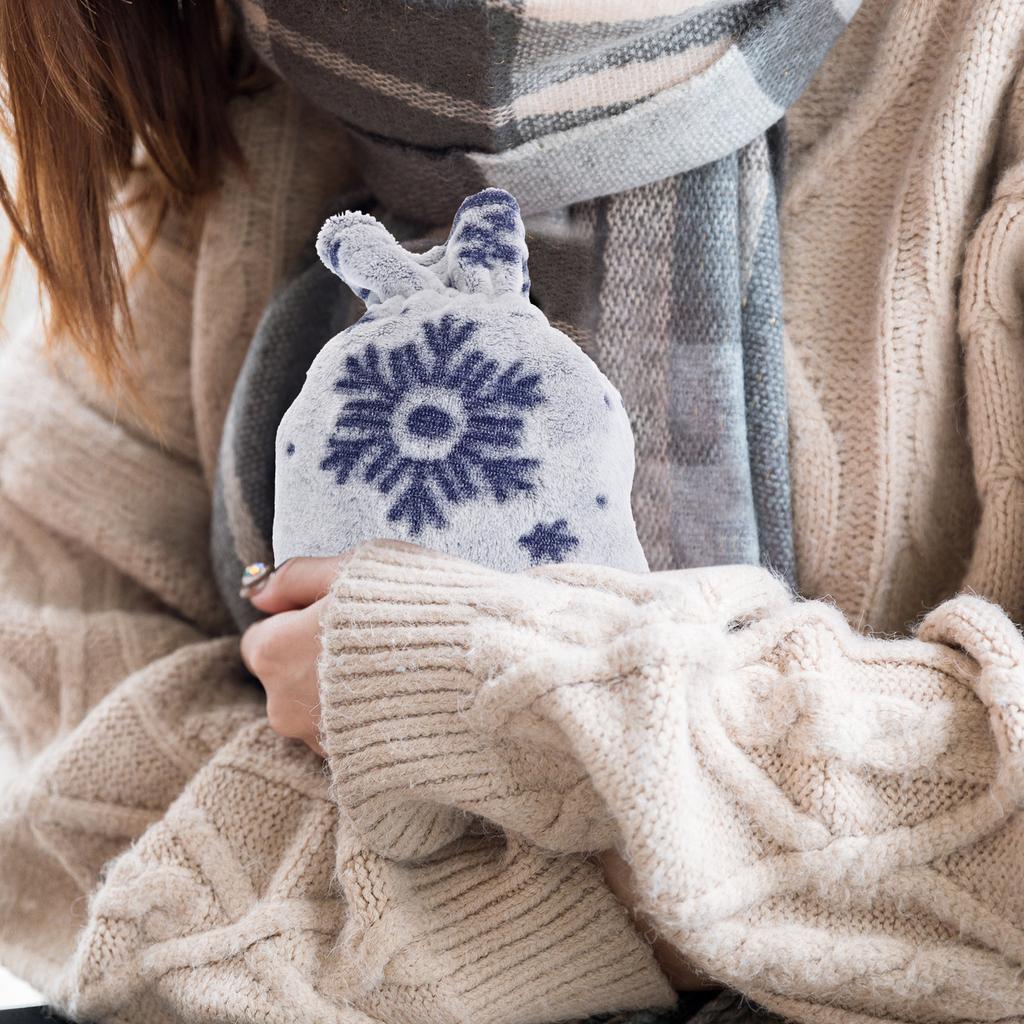 Hot Water Bag Cover 1 Piece Decorative Hand Warmer Cover Washable Reusable Insulated Protective Sleeve for Winter Warmth