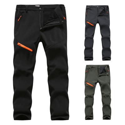 Men's Fleece Lined Long Pants Casual Sports Outdoor Hiking And Windproof Pants