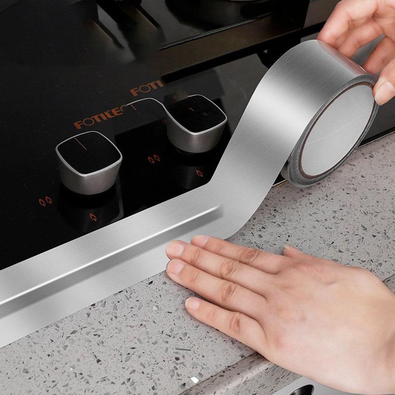 Aluminum Foil Tape: High Temp, Waterproof, Oil-Resistant, Mildew-Proof Kitchen Stove Gap Stickers