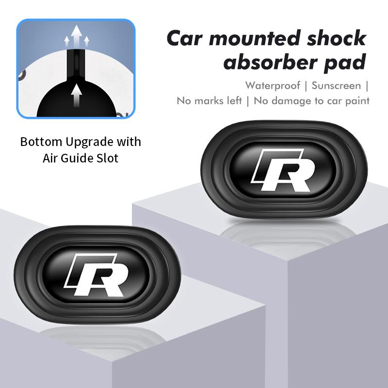 For Volkswagen VW Car Logo Door Shock Pad Silicone Anti-Collision Sticker Cover Golf Jetta Passat Mk4 Mk5 Mk6 CC B5 B6 B7 Golf 4 Zj7