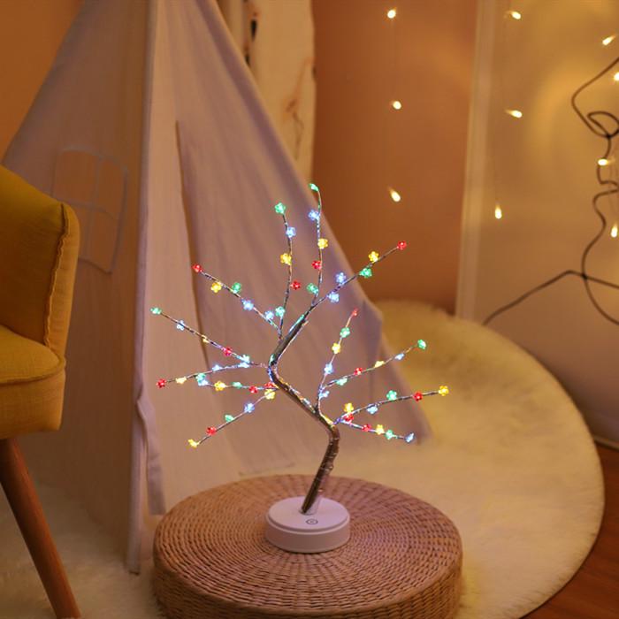 Creative LED Christmas Star & Pearl Tree Lights - Decorative Night Gift