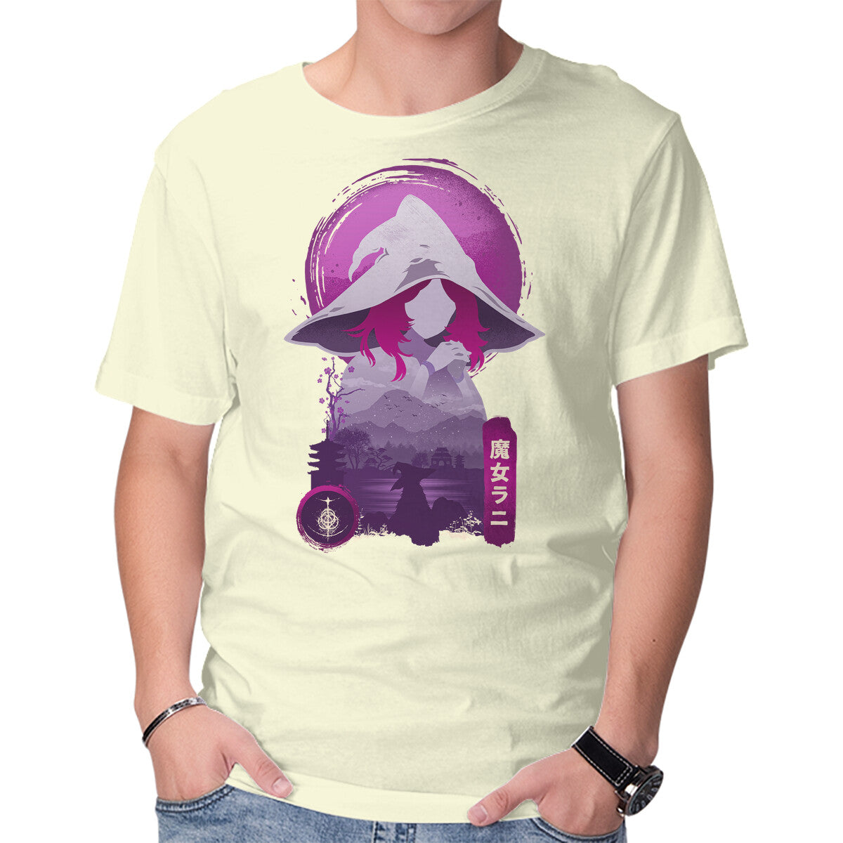 Unisex Crew Neck T-Shirt Ranni The Witch Graphic Short Sleeve Casual Tee XS
