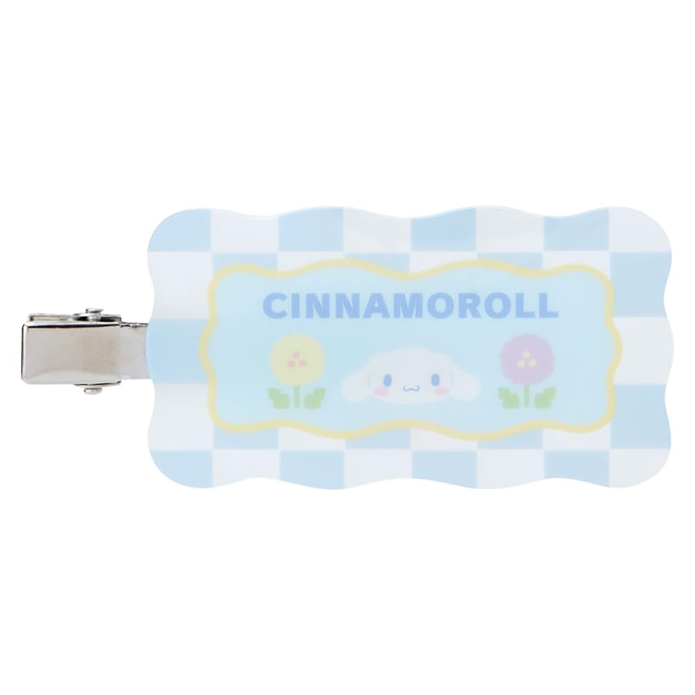 Sanrio Cinnamoroll Bangs Clip Pastel Checkered Hair X X 1 Character SANRIO 122602 Clip, Cinnamon, 5.5 7.7 Cm,