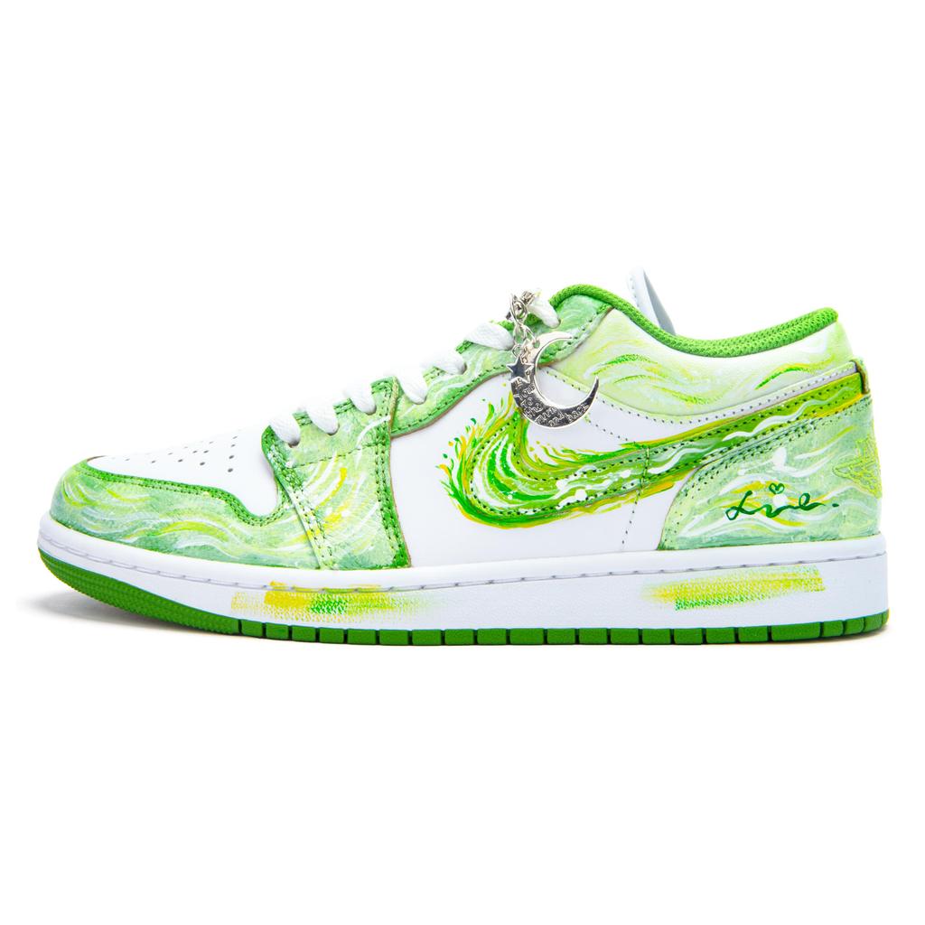 Jordan Air Jordan 1 Abrasion Resistant Abrasion Resistant Low Top Skateboard Shoes Unisex Green HF4823-100(Team1326-XBOX)