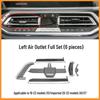 BMW X5/X6/X7 G05/G06/G07 Center Console Air Outlet Repair Kit - Silver Edge Style