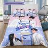 Thai Drama Stage Of Love Character Print 3‑Pieces Duvet Cover Set Bedding Without Pillow Core Comforter Drama Fan Bedroom Home Decor
