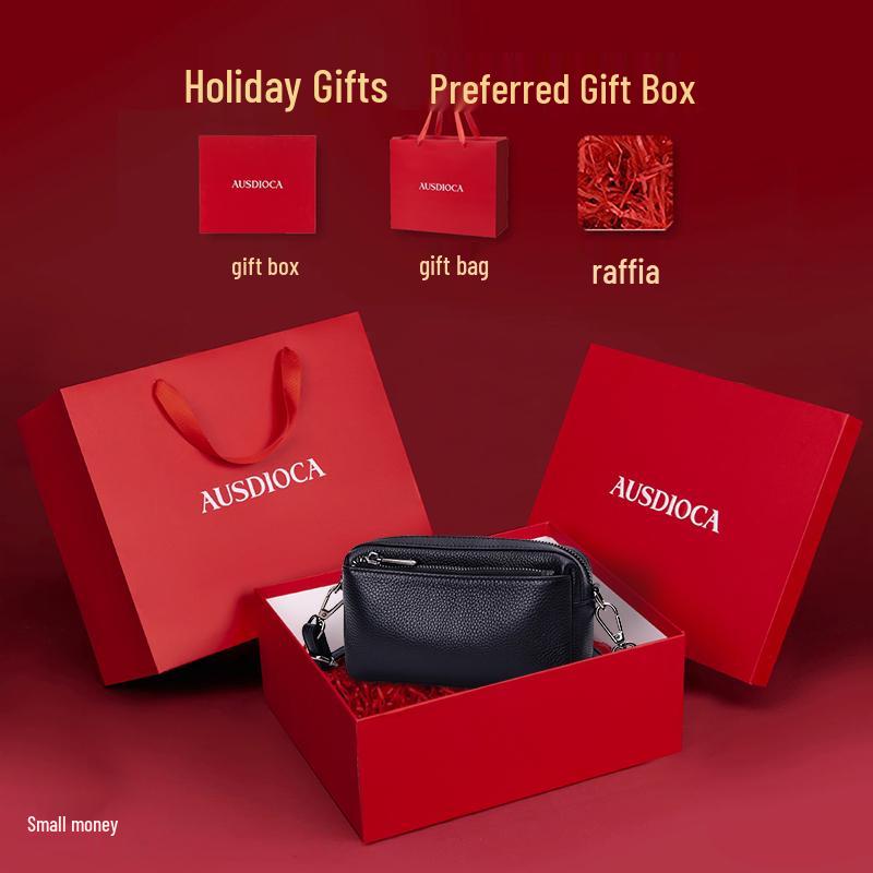 2025 Summer Women's Cowhide Crossbody Phone Bag - Soft Leather, Large Capacity Clutch & Shoulder Bag