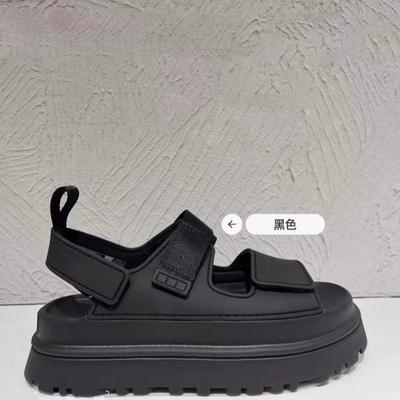 2024 Frühling und Sommer neue Klettverschluss Muffin dicke Sohle erhöht ultraleicht und bequem vielseitige lässige Zehensandalen Damen Oberbekleidung