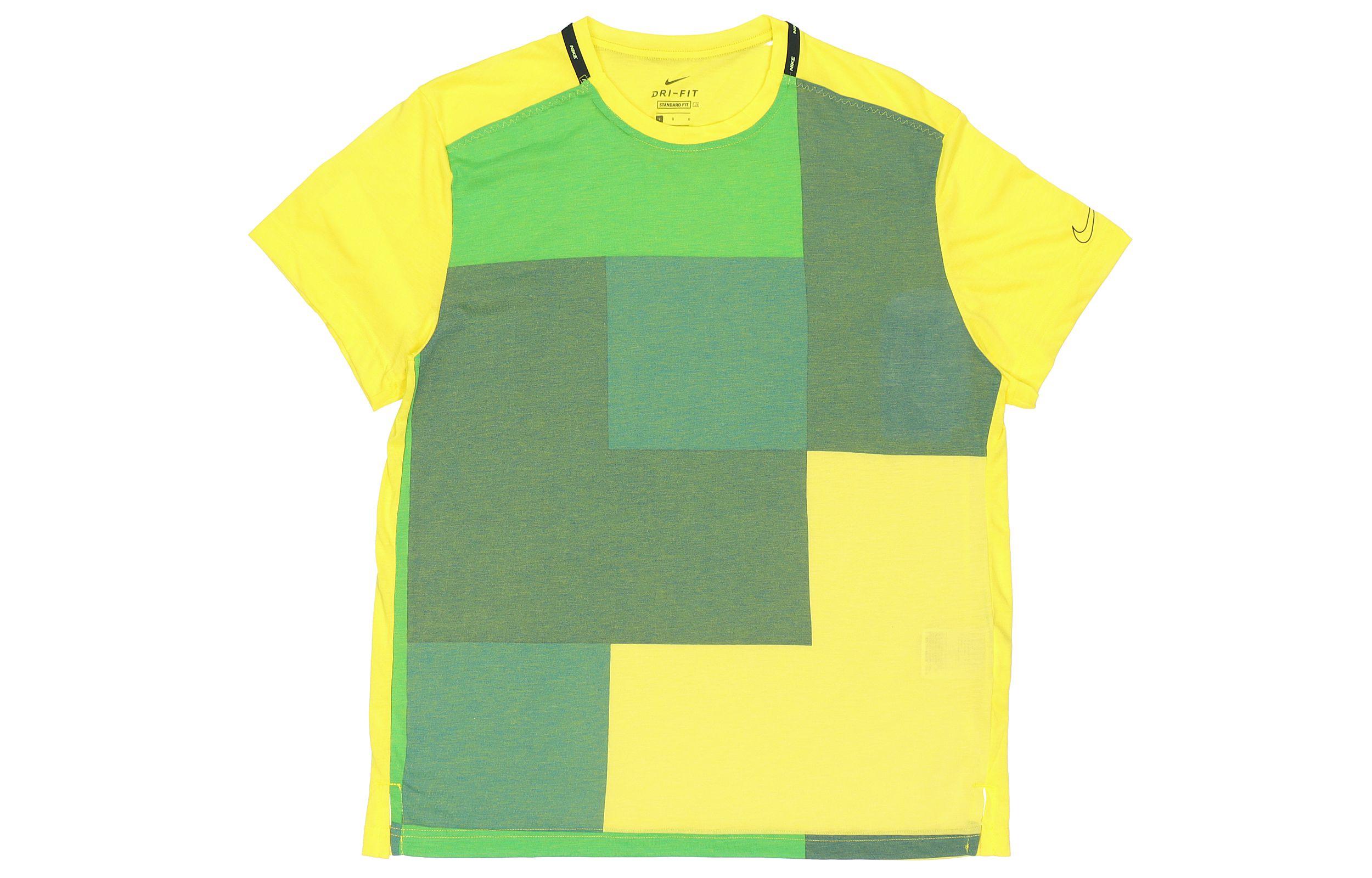 Nike T Shirt Men s Yellow Green CJ4743-731 L