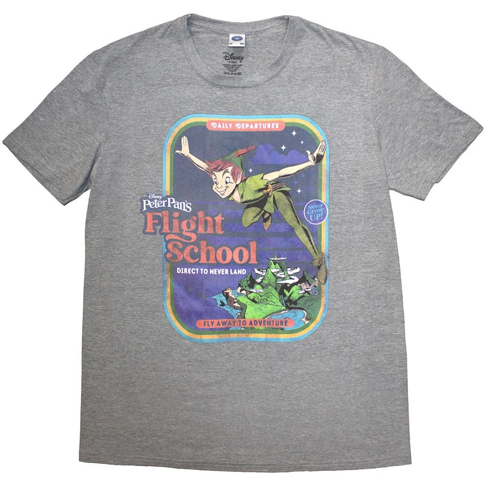 Peter Pan Unisex T-Shirt: Flight School (Grey) (X-Large) L