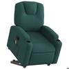 VidaXL Electric Massage Recliner Dark Green Fabric 3204410