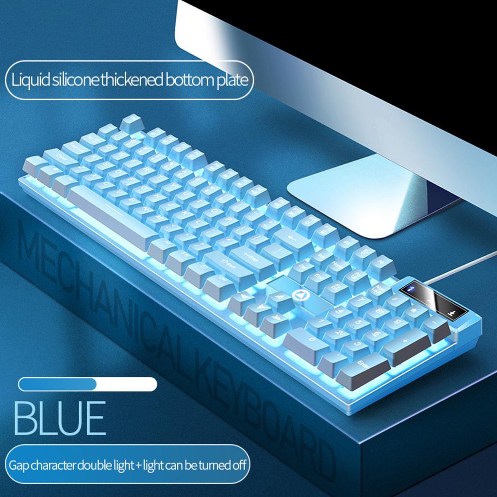 Carving K500 Gaming Tastatură cu fir Potrivirea culorilor Computer de birou cu senzație mecanică luminoasă