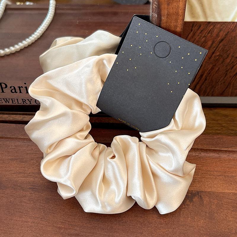 Korean Style Satin Large Intestine Ribbon Hairband Gentle Temperament Black Mourning Hair Accessories