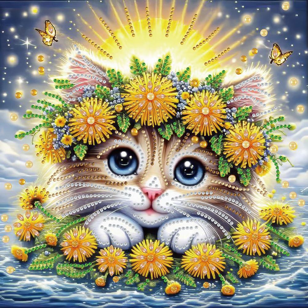 5D DIY Partial Special Shaped Drill Diamond Painting Kit Animal Halloween Decoration Christmas DIY Painting Decor 30/40X40/30CM