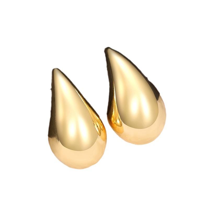 Fashion Ol Women'S Large Water Drop Glossy Earrings, Simple Ear Jewelry