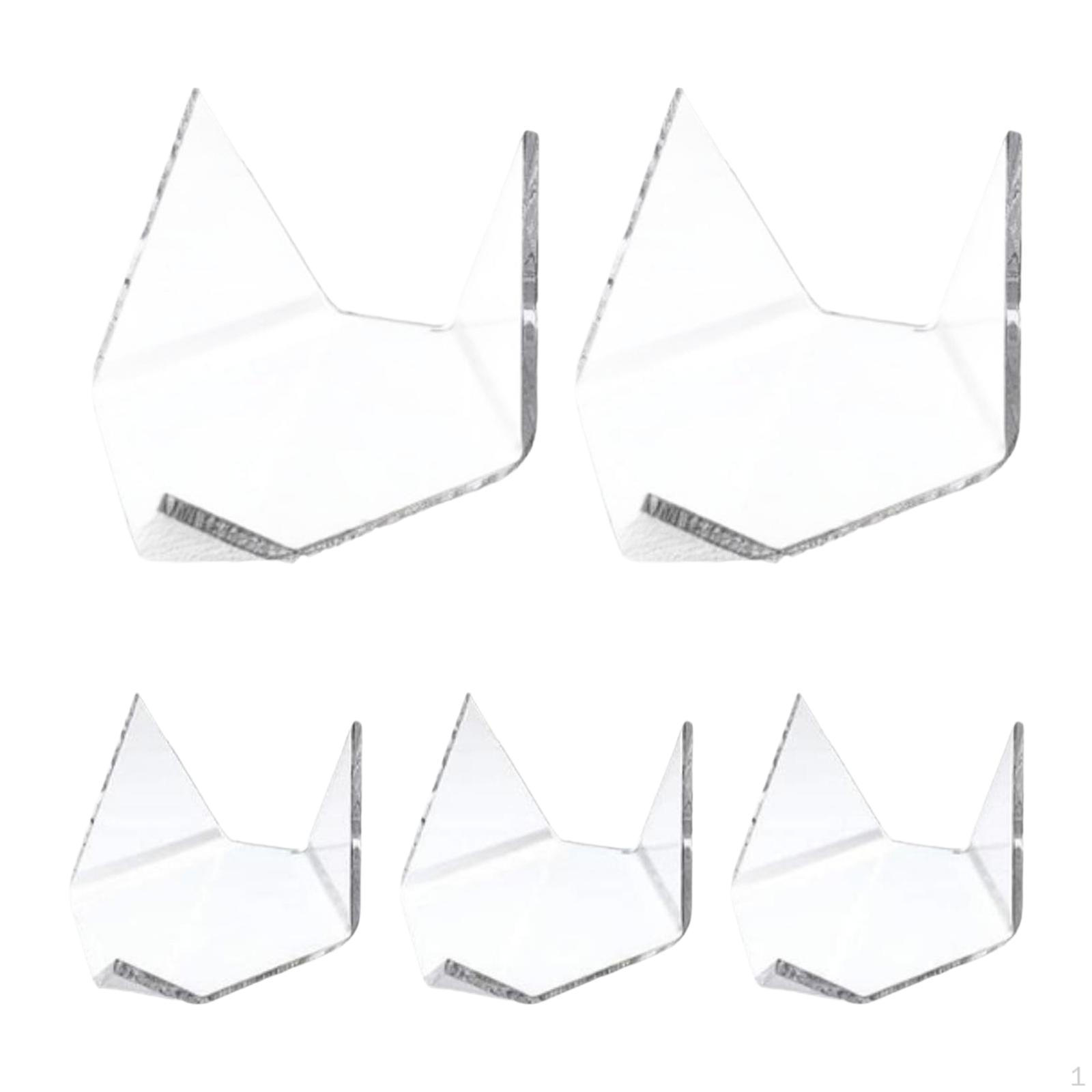 

5 Acrylic Triangle Display Holder for Rocks And 3.9x1.9cm