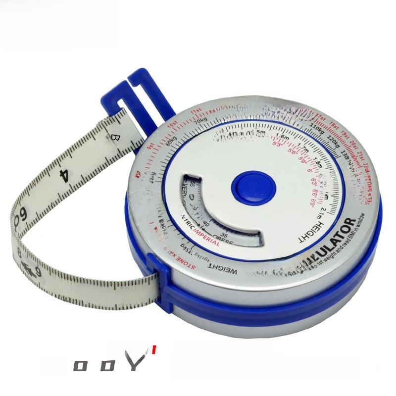 HUOTO 1.5m BMI Tape Measure, Color 3D Waist Tape with Aluminum Sheet