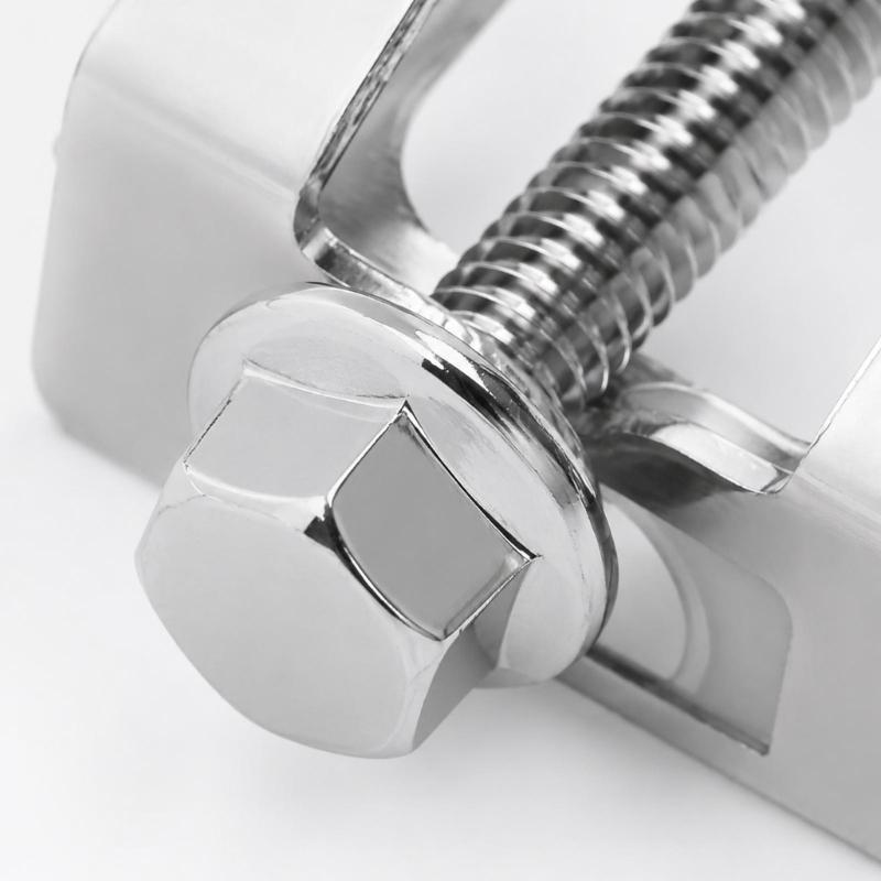 304 Stainless Steel Fuel Tank Mounting Bolts, 4 Threaded Assemblies with Formed Metal Retaining Plates for Mounting Hardware Replacement