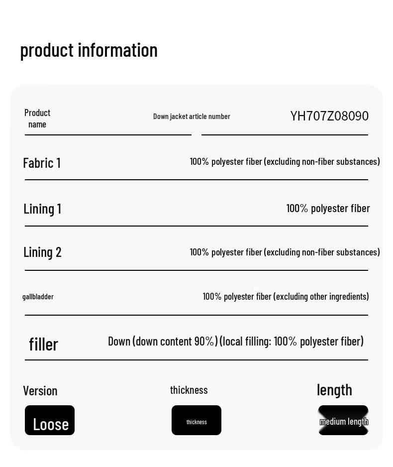 Yalu Damen Winter-Daunenjacke mit Kapuze, mittellang